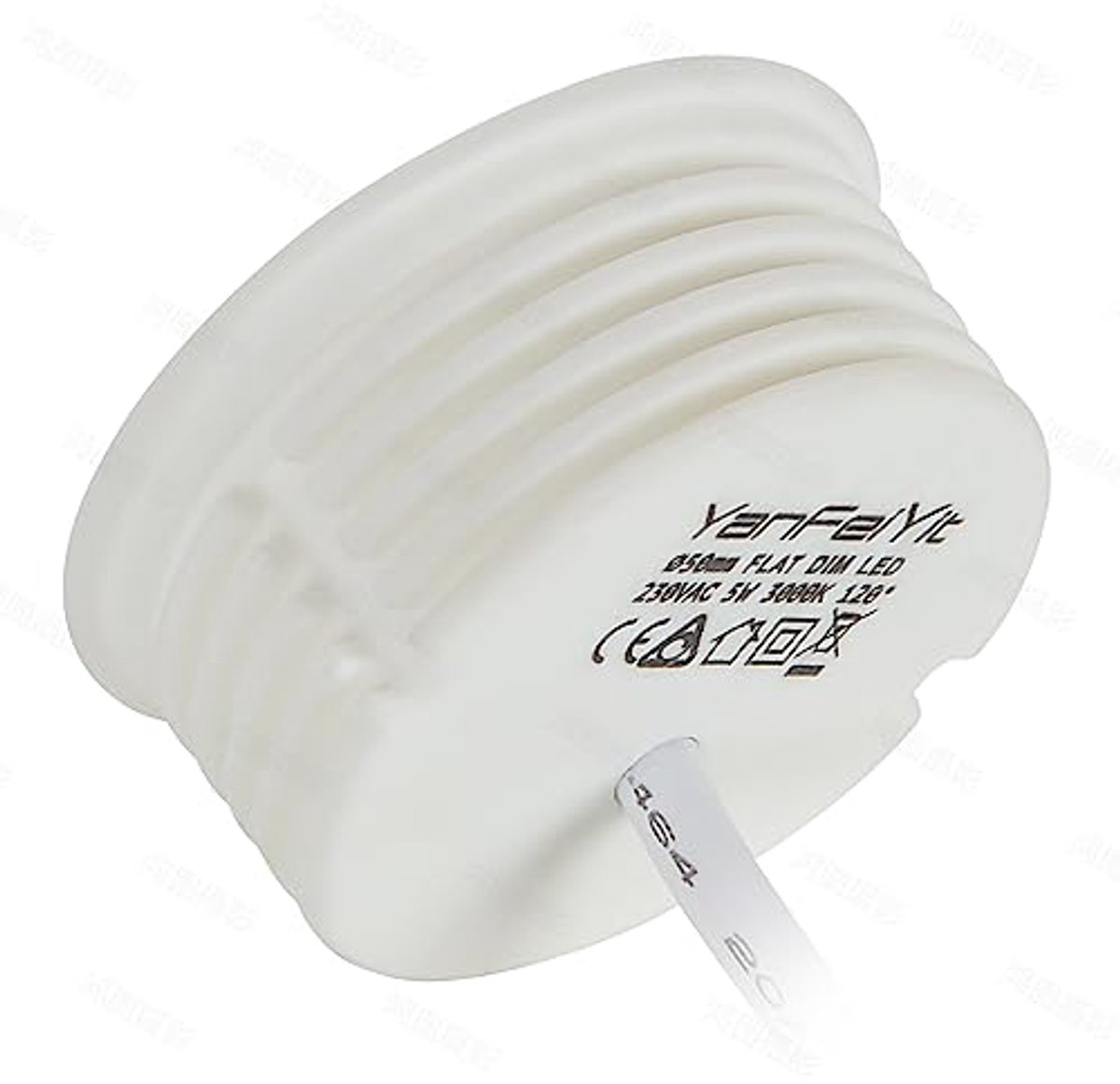 5x Dimbare LED Spotmodules 230V 5 Watt Ø50mm voor Inbouwverlichting - Warmwit 3000K