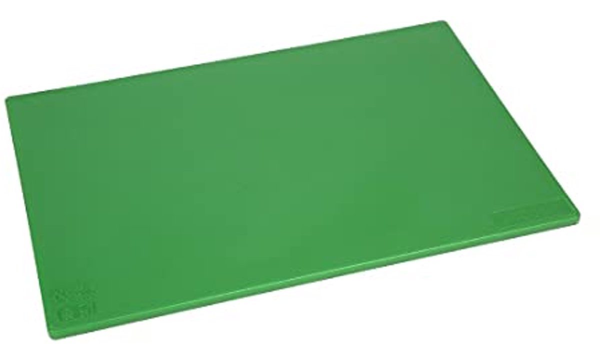 Groene snijplank met lage dichtheid 450 mm x 300 mm voor voedselhygiëne