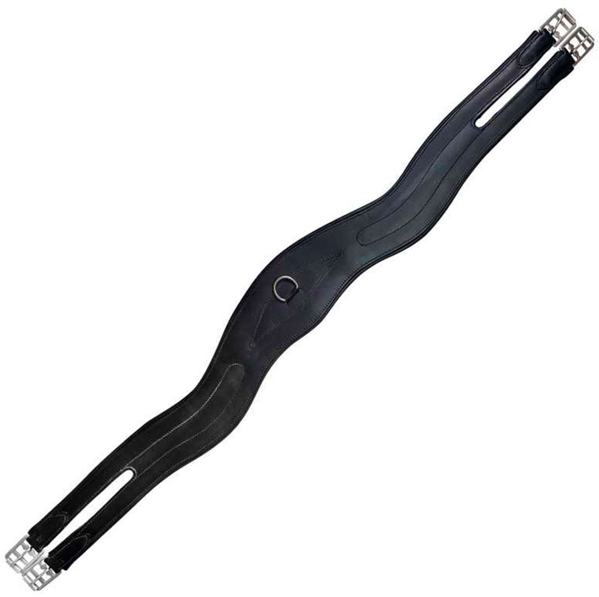 Marjoman Distribucion Molded Leather Center Picket Paardensingel Zwart 130 cm