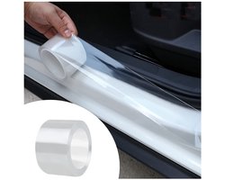 Autodeurdorpbeschermertape, koolstofvezel, anti-botsingsbeschermer, autosticker, kraswerende strip, sticker voor dorpel, achterbumper, buitenaccessoires geschikt voor auto's (transparant)