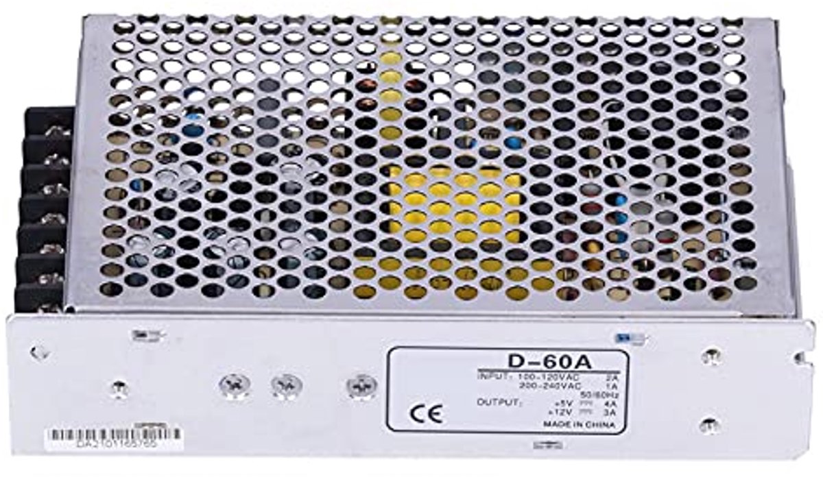 Schakelende Voeding Dubbele Uitgang DC 5V/4A 12V/3A Ingangsspanning 115/230VAC