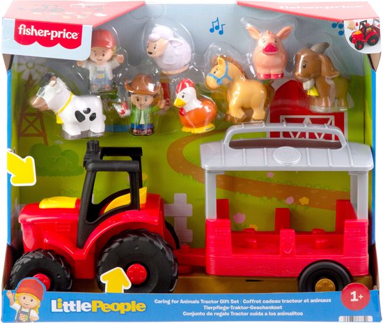 Fisher-Price Little People Dierenverzorgingsboerderij Tractor Cadeauset - Muzikale tractor met figuren van Merkloos — afbeelding 2
