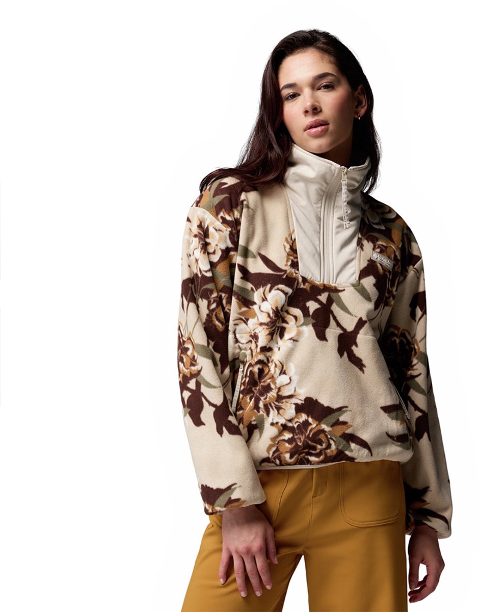Columbia Sequoia Grove™ Printed Fleece Met Halve Rits Beige S Vrouw