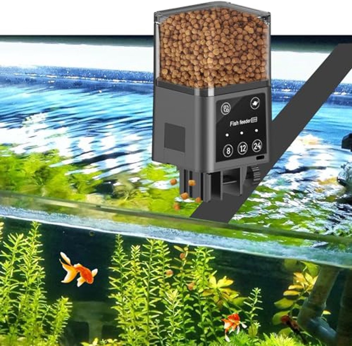 320 Elektrische Vis Feeder met 3 Tijdgestuurde Voedingsmodi - afbeelding 3