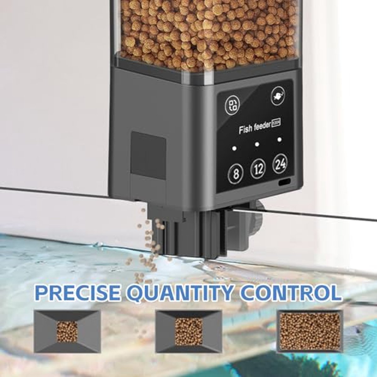320 Elektrische Vis Feeder met 3 Tijdgestuurde Voedingsmodi - afbeelding 2