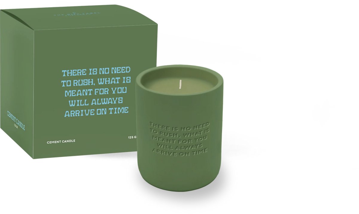 The Gift Label Cemented Candle 170gr - STUDIO - There Is No Need To Rush