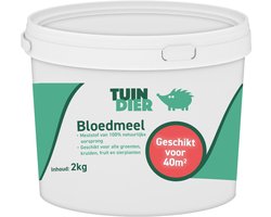 Bloedmeel | Bloedmeel gazon | Bloedmeel tegen klaver | In handige bewaaremmer | 2.000 gram | 2 kilogram