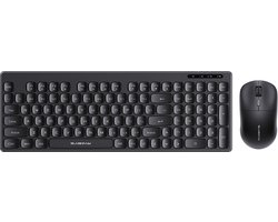 SunSonny S-R2000 Draadloos Toetsenbord met Muis - Zwart - Ergonomisch Toetsenbord + Muis Set met instelbare DPI