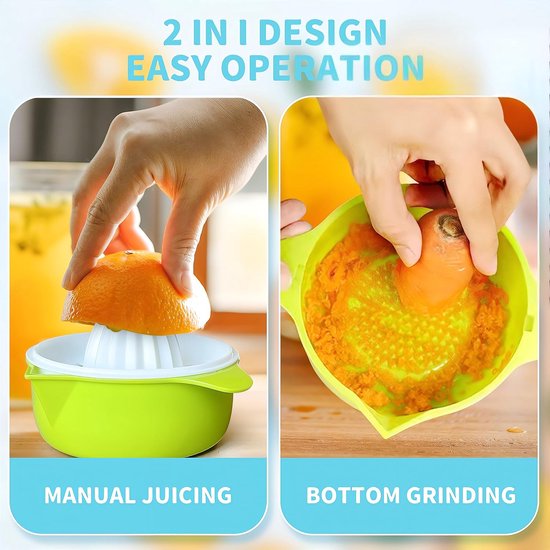 Sapcentrifuge - Handmatige sapcentrifuge - Mini Praktisch - Persgereedschap - Met schenktuit, Geschikt voor het persen van kiwi, perzik, sinaasappel, citroen, watermeloen, mango en ander fruit van Merkloos — afbeelding 5