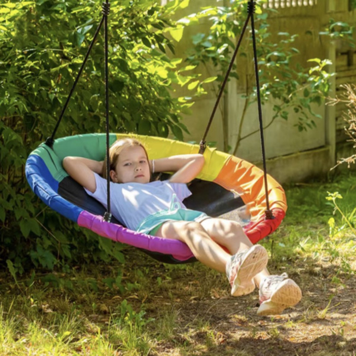 Kruzzel Ooievaarsnest schommel - 100 cm - multicolor - max 150 kilo - kinderschommels — afbeelding 7