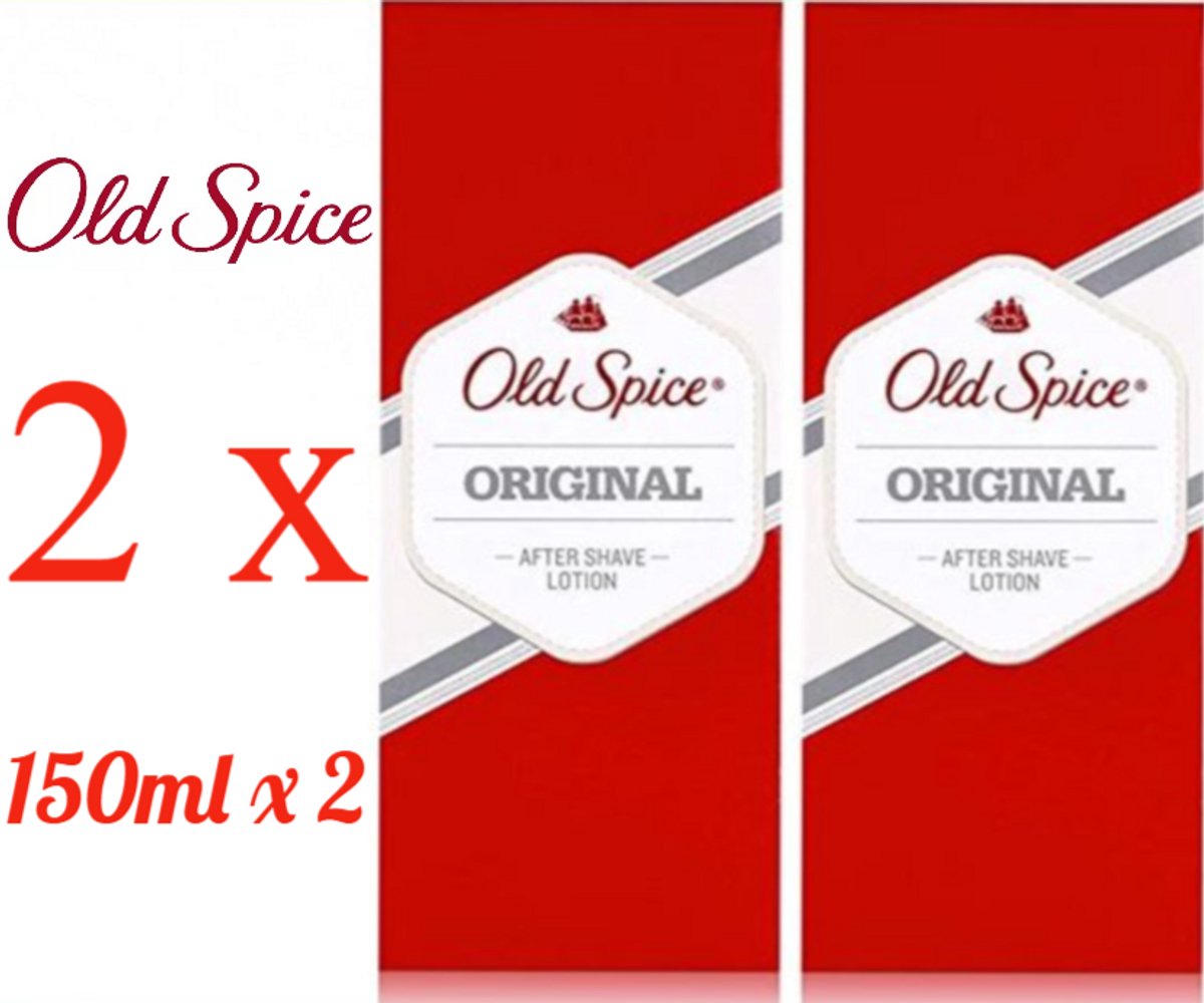 Bol.com Old Spice - Original - Aftershave Lotion 150 ml x 2 - Aftershave - for Men aanbieding