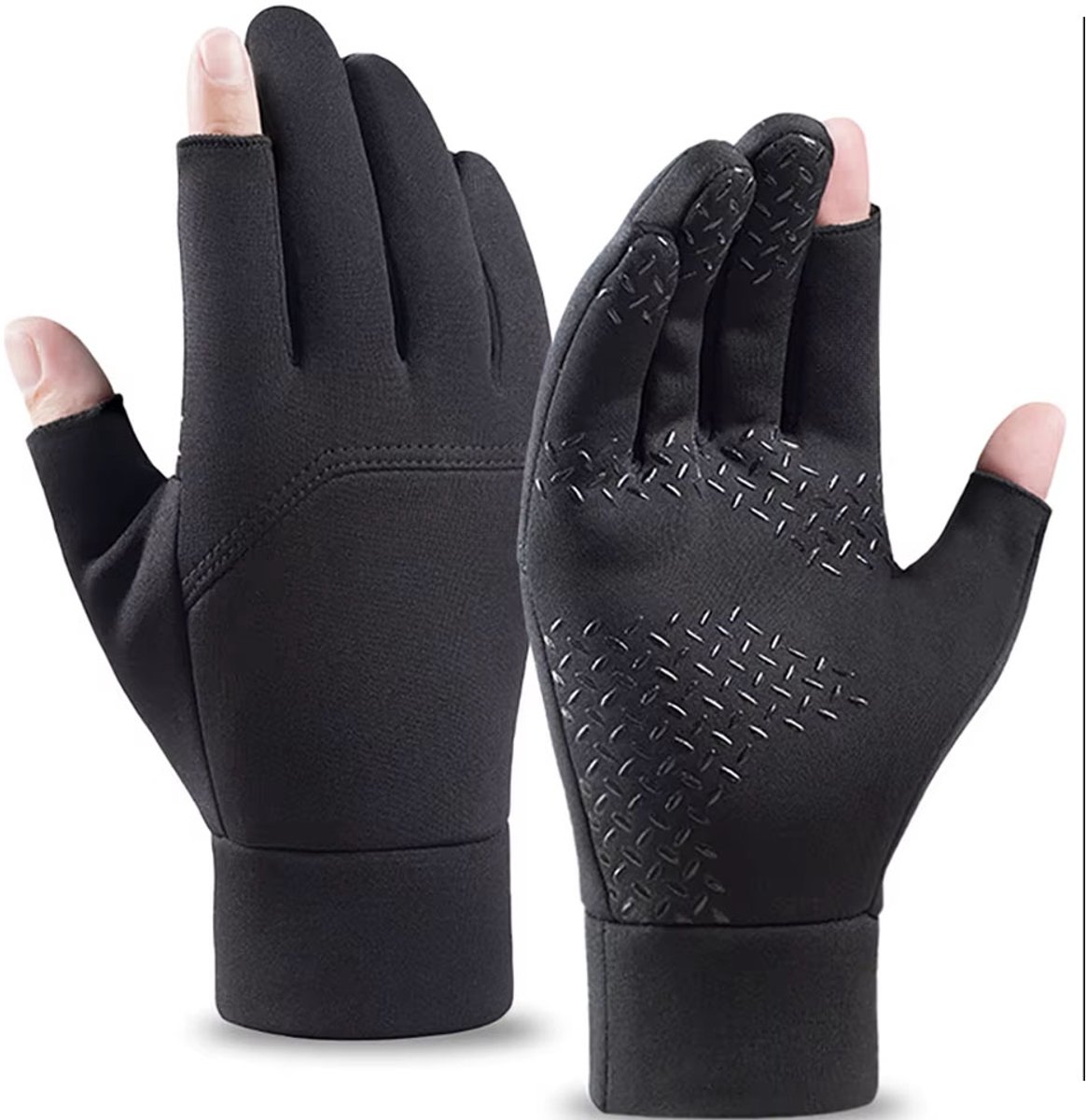 Winter Vishandschoenen Maat M – Heren & Dames – Warme Antislip Handschoenen met Open Vingers – Voor Buiten Vissen