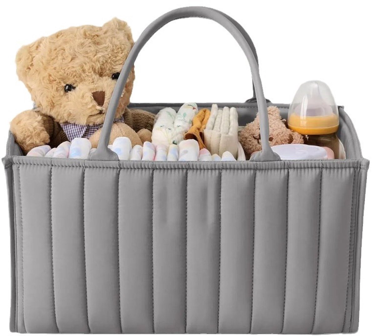 Luiertas - Opbergtas - Uitneembare luierbox - Baby-opbergtas - grijs