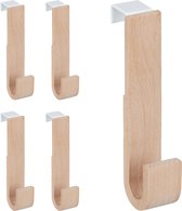Relaxdays deurhaak 2x, inklapbaar, voor 6 kledinghangers, deurkapstok, metaal & hout, deurdiktes tot 2 cm, zwart vanaf € 15,24 (april 2026
