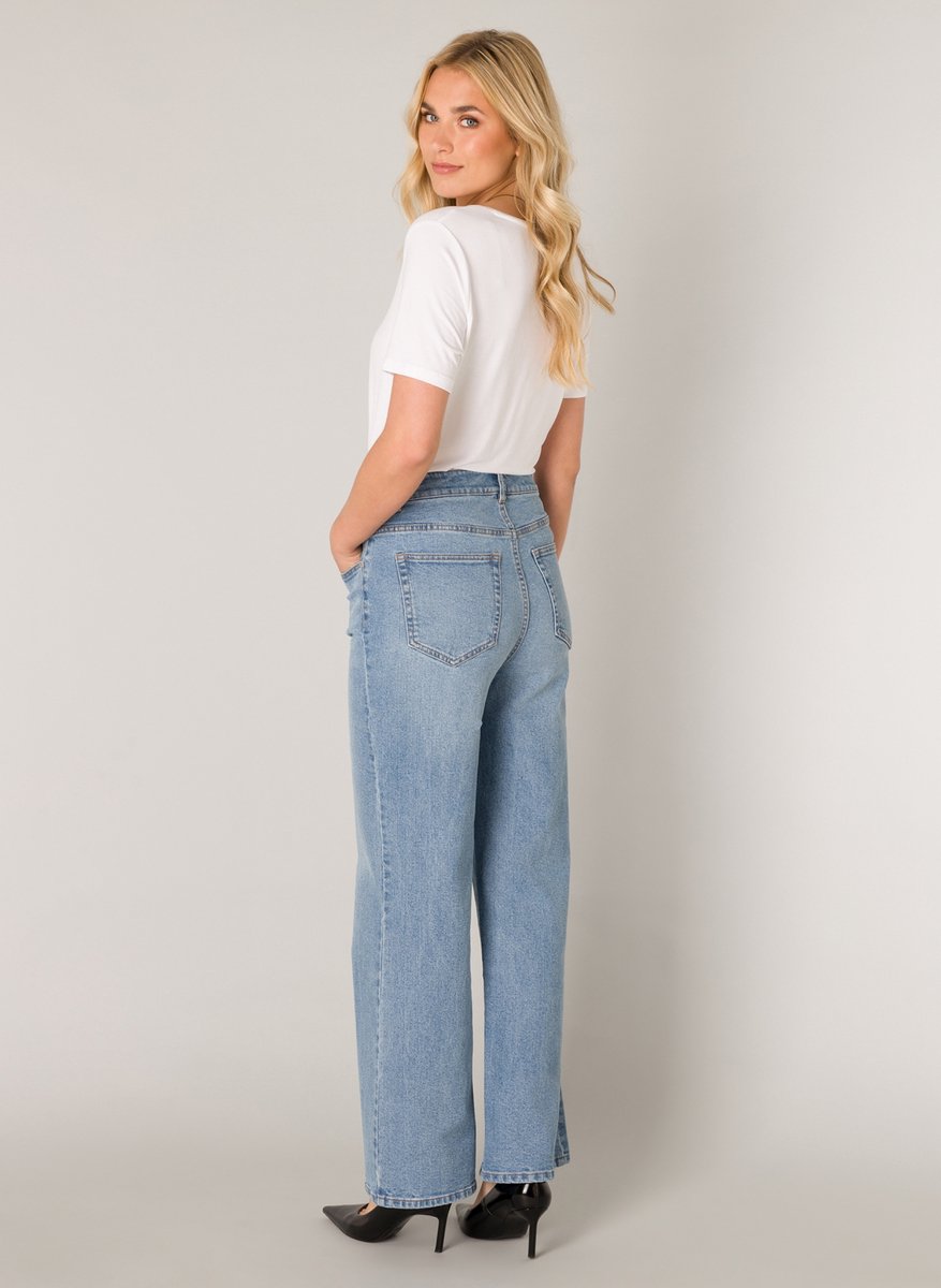 BASE LEVEL Amy Bottoms - Light Blue - maat W40 / L30