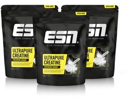 ESN ESN Ultrapure Creatine Poeder, 3 x 500 g - Puur Creatine Monohydraat, Premium Kwaliteit, Veganistisch