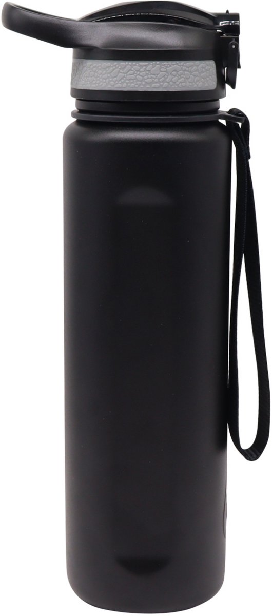 Motivai Cold Sip Thermosfles - Zwart - 700ML - Motivatie Waterfles - RVS - Isolerend - Motiverende Drinkfles met Rietje - BPA Vrij - Blijft extra lang koud - Thermosbeker - Waterfles - 24 oz - RVS Thermosfles