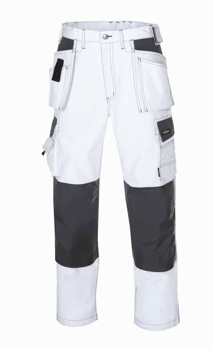teXXor Canvas broek Panama wit/grijs