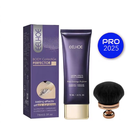 Nudaskin - Nudaskin Body Concealer Heroka - Nuuday - Nuuday™ - Body Coverage Perfector - Incl. borstel - Veloris Foundation - Veloris Lichaamperfector Foundation