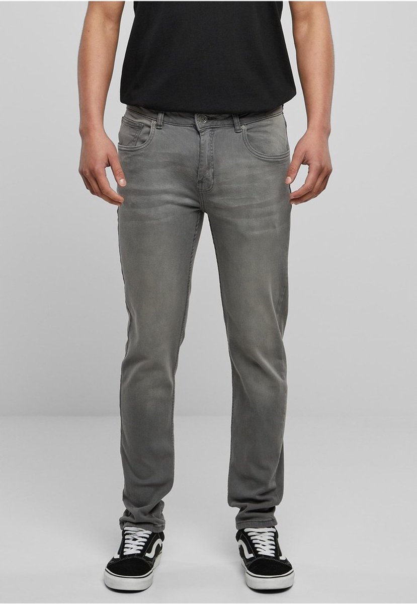 Urban Classics Stretch Pants midgrey Broek rechte pijpen Taille 30 inch Grijs