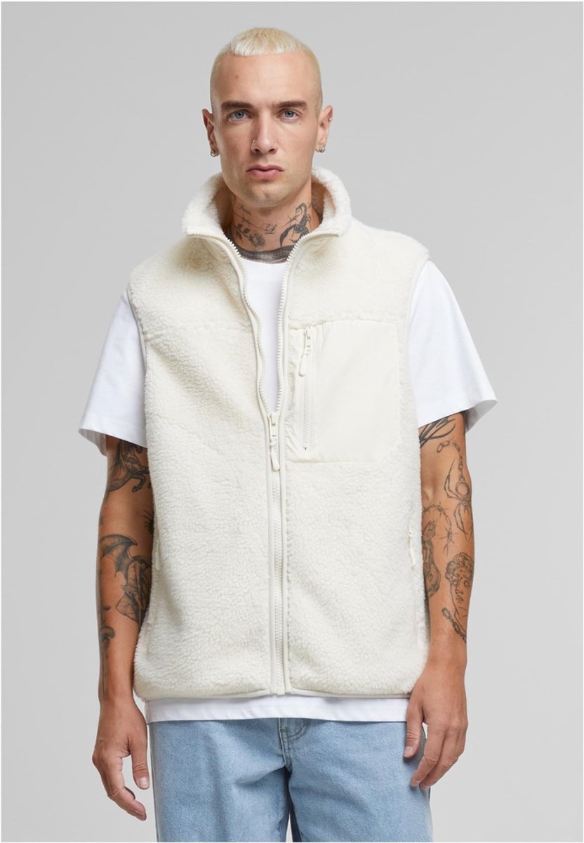 Urban Classics Sherpa Mouwloos jacket XL Beige