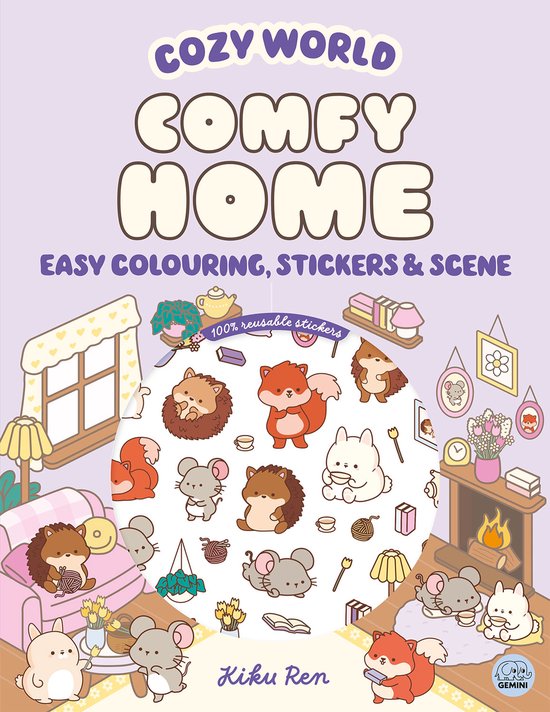 Cozy World- Cozy World Comfy Home: Easy Colouring and Sticke ... - cover