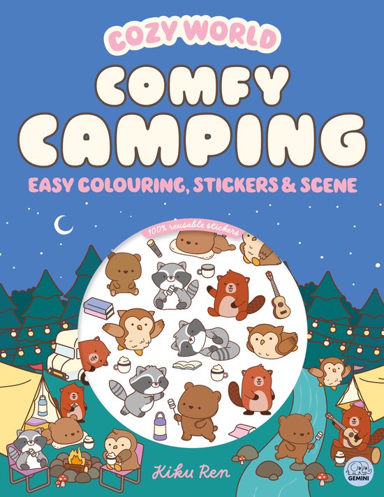 Cozy World- Cozy World Comfy Camping: Easy Colouring and Sti ... - cover