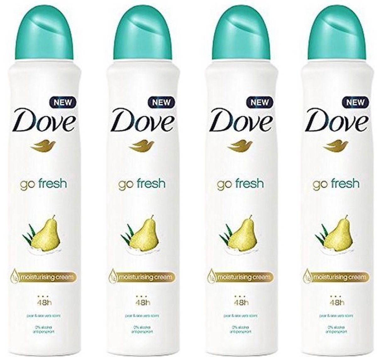 Dove Deo Spray XL - Go Fresh Peer & Aloe Vera - Voordeelverpakking 4 x 250 ml