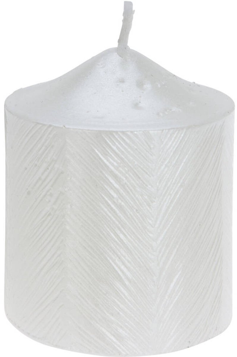 Decoratieve kaars met metallic patroon, 5 x 6 cm