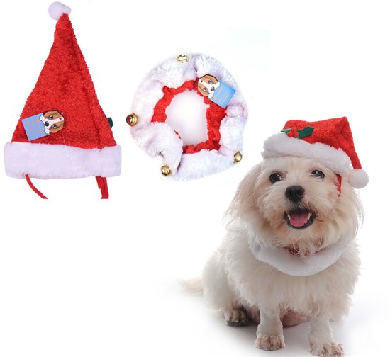 Kleine kerstmuts voor honden en katten, kerstkostuum voor huisdieren, 3 stuks