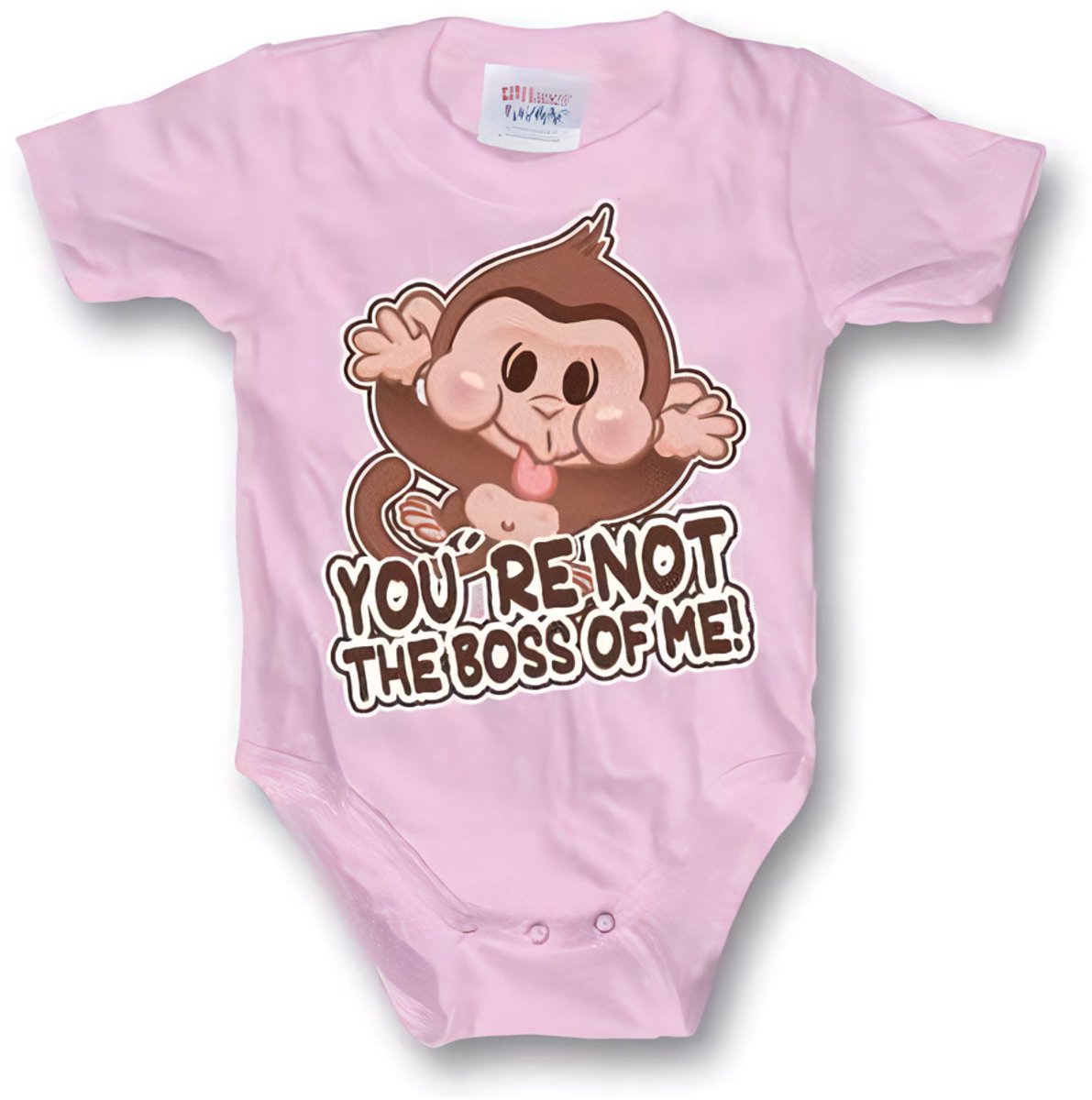 Hybris Kinder You Re Not The Boss Of Me Body SH-13-BT053-L68 Pink-6-12Monate
