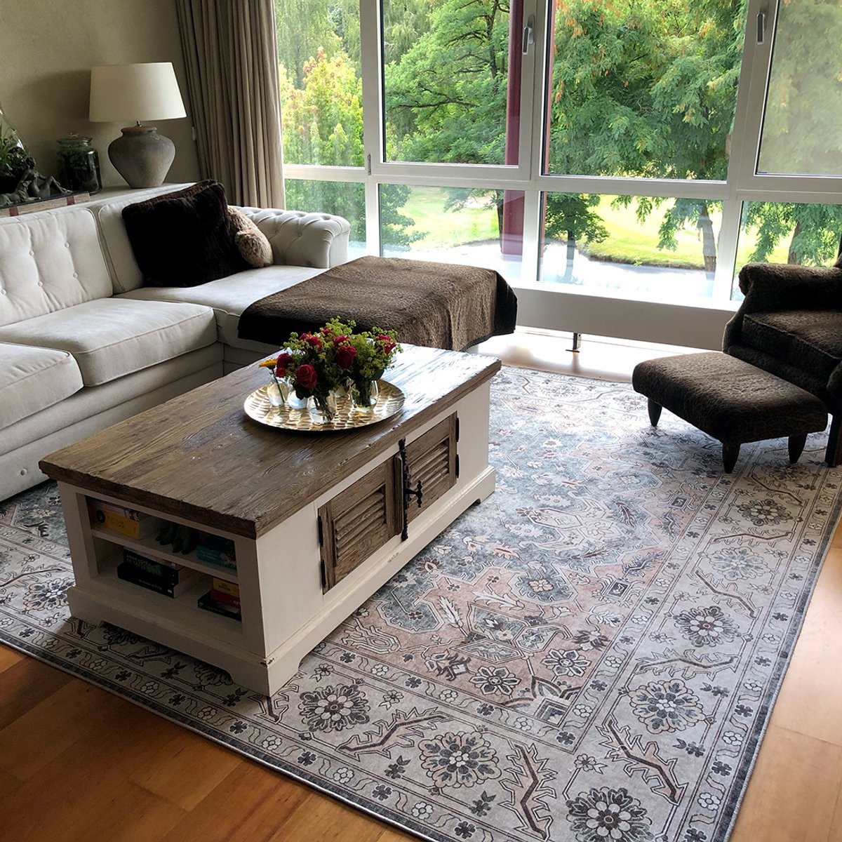 Lavandoux - Vloerkleed - Isfahan - Grijs en Beige - 120 x 180 cm