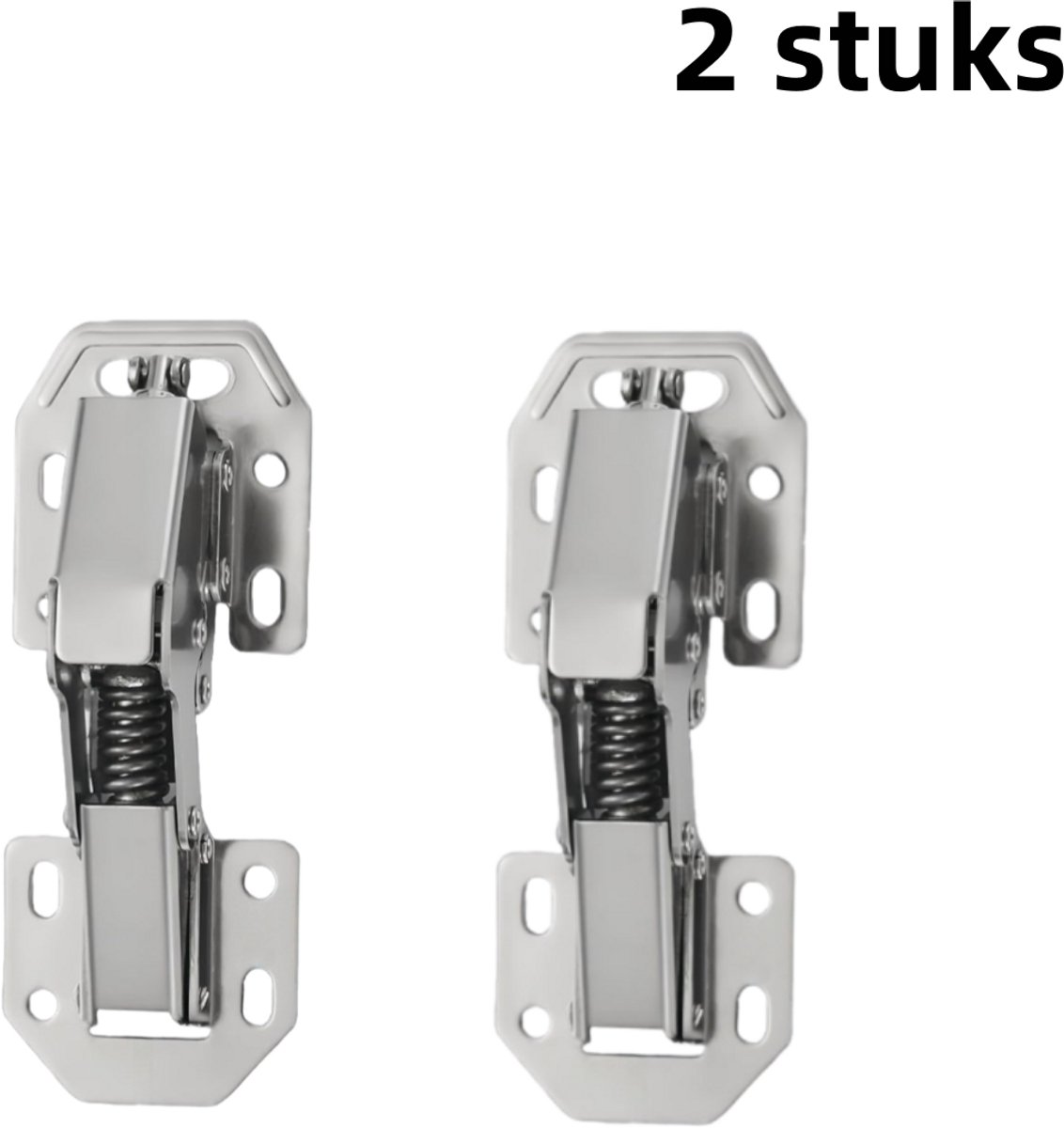 Scharnier, 6 stuks overlay-kast zelfsluitende kast deurscharnier keukenkast verzonken overlay met schroeven (kleur: A, maat: O