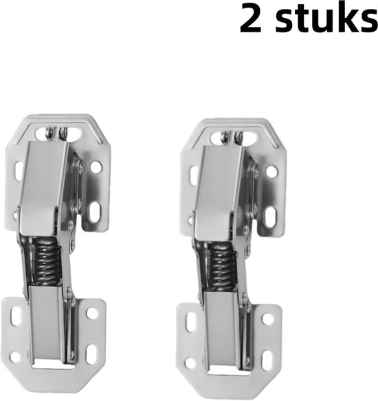 Anstore 165 Graden Keukenkast Scharnieren - Soft Close, Opvouwbare Demkast Met Bevestigingsschroeven - Volledige Overlay Kledingkast Deuren, 2 Stuks