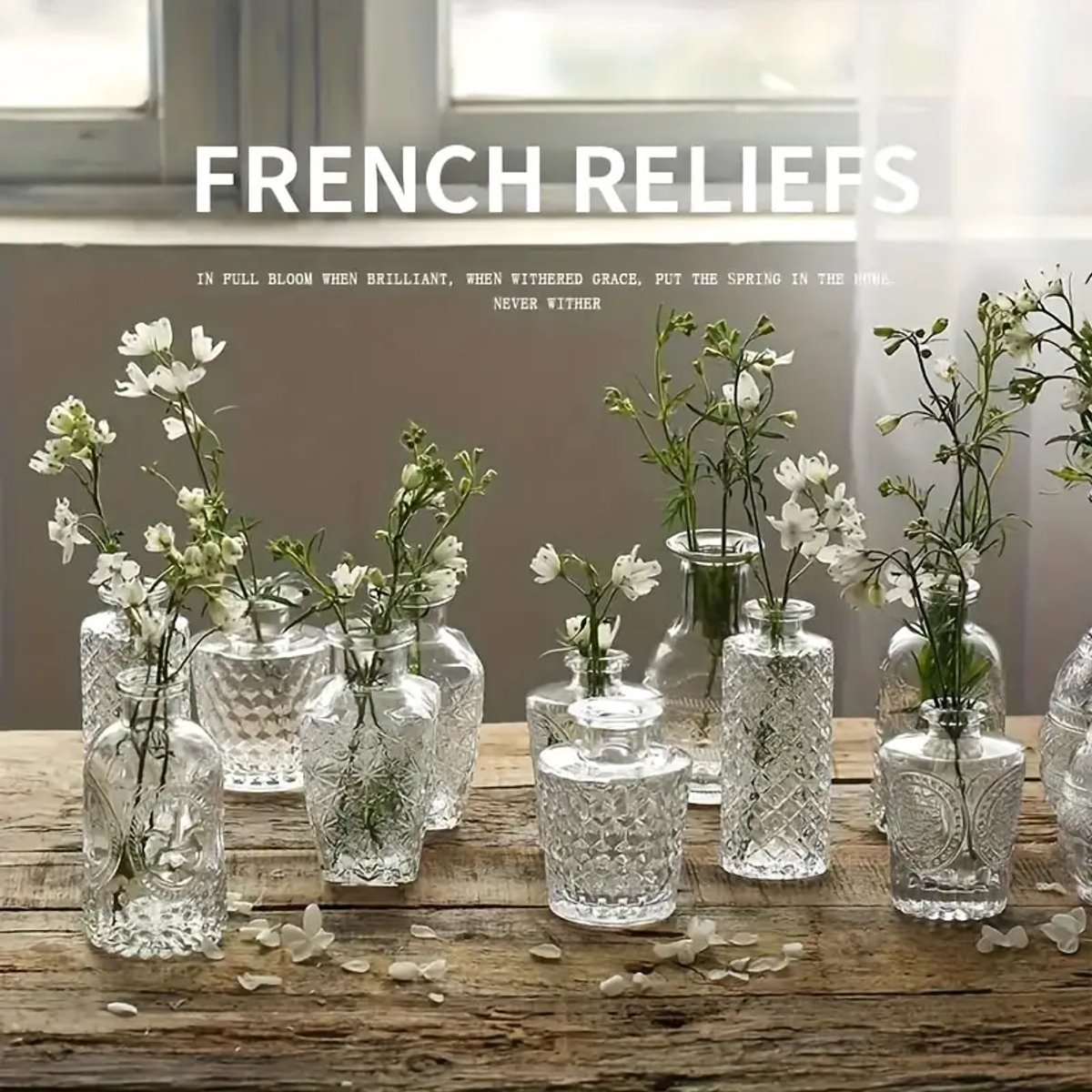 12 Stuks Glazen Vazen Set - transparant hydroponische plantenvazen - Vintage Decoratieve Vaasjes voor Tafeldecoratie - Fantastische bruiloft decoratie