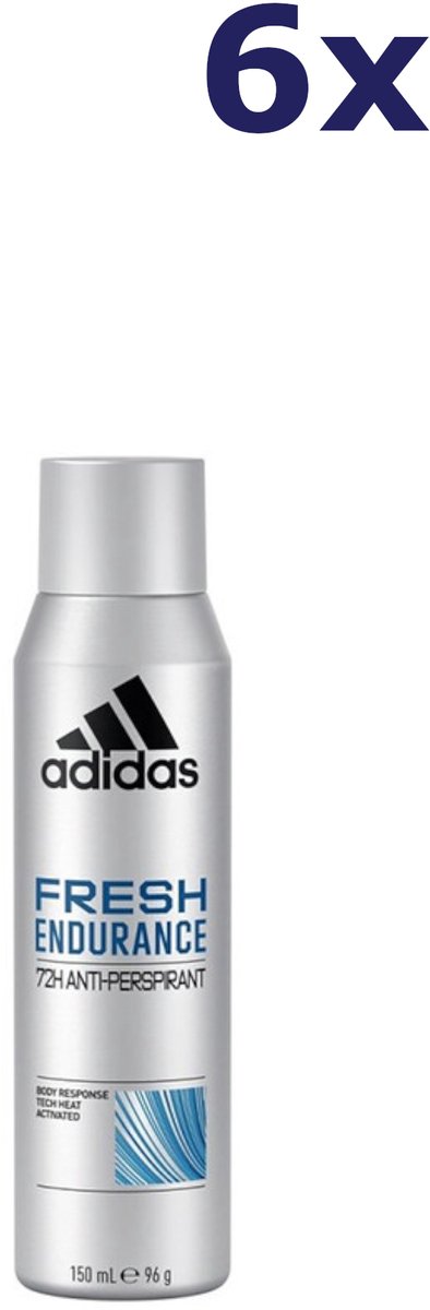 6x Adidas deodorantspray 150ml Fresh Endurance