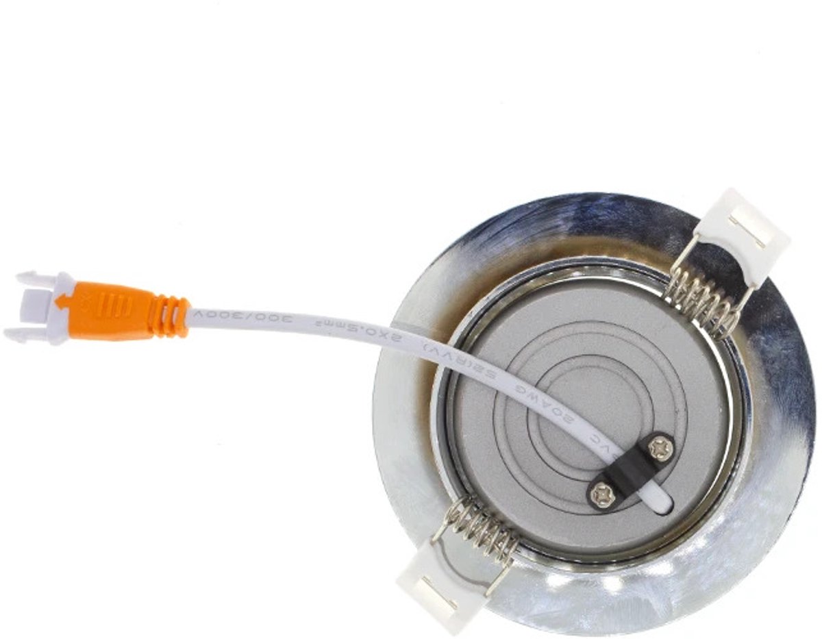LED Inbouwspots Chroom - 6W – IP44 – 3000K - Dimbaar