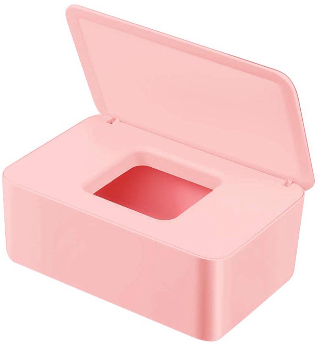 JeiibrZui Doos Voor Babydoekjes - Roze Doekjesdispenser - Antislip Afgesloten Houder Vochtige Doekjes 1 Stuk - Badkamer Kantoor Auto
