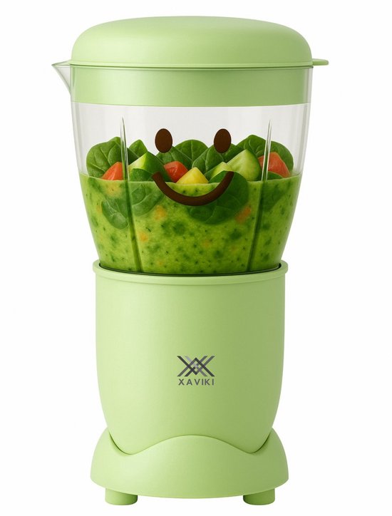 Xaviki Babyblender - Baby mixer - Foodprocessor - Babyvoeding maker - Bewaarbakjes - Diepvriesbakje - Food - Bewaarpotjes - Groen
