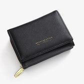 CHAOFANXI Trifold leren portemonnee voor dames, kleine portemonnee voor dames, portemonnee met 6 kaartvakken, 1 bankbiljettenvak en 1 muntvak, rood, rood, 10*8*4, Modern