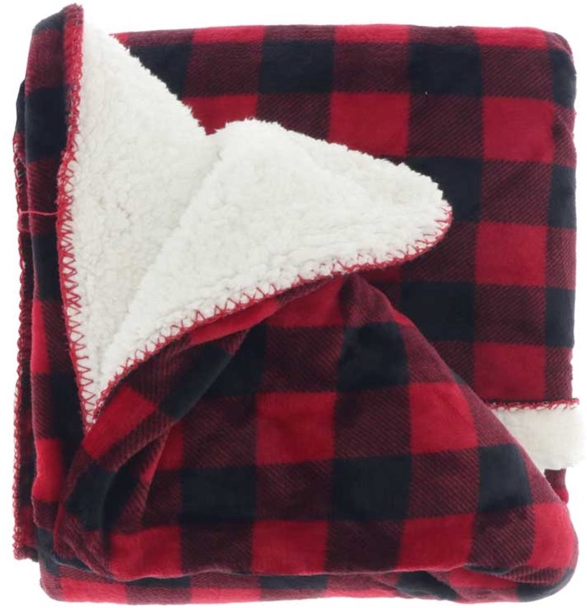 Unique Living Plaid Silvester 150x200cm dessin 2 Rood