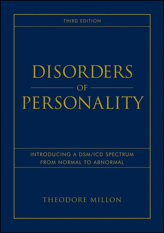 Wiley Series on Personality Processes 208 - Disorders of Per ... - cover