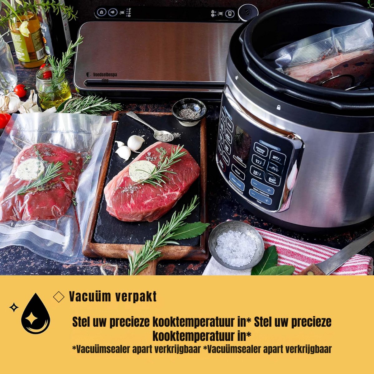 SCH® Multicooker - Multicookers - Zilver - 35cm x 31cm x 34cm – foto 2