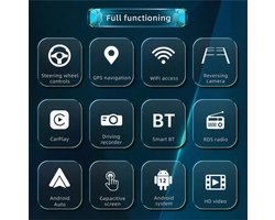 Volkswagen 510RNS CarPlay voor VW Golf 5, 6, Polo, Skoda Caddy, T5, Passat, 2-DIN radio met 7-inch scherm, navigatiesysteem, met Bluetooth/USB/FM/RDS, ondersteuning voor Mirror Link (2+64G)