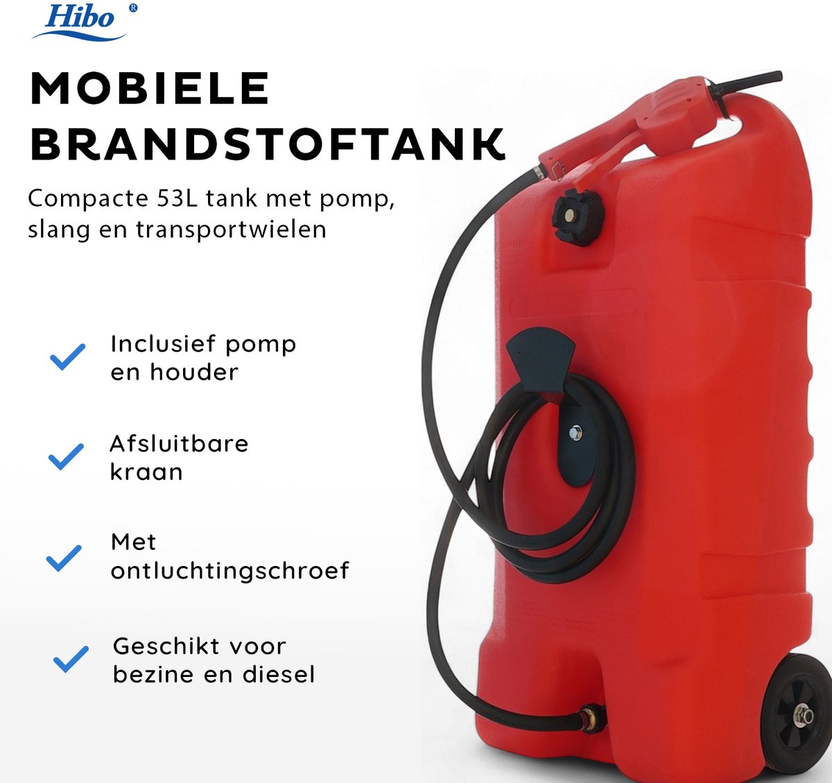 9L Stookolie Benzinetank, Draagbaar Brandstoftank