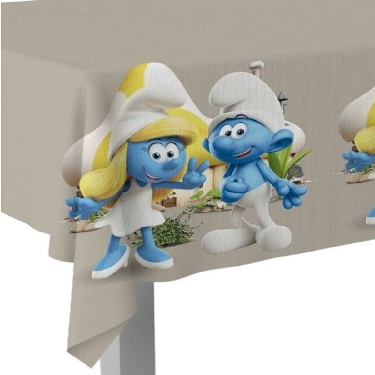 Tafelkleed van de smurfen - De Smurfen verjaardagsfeest - 120 x 180 cm