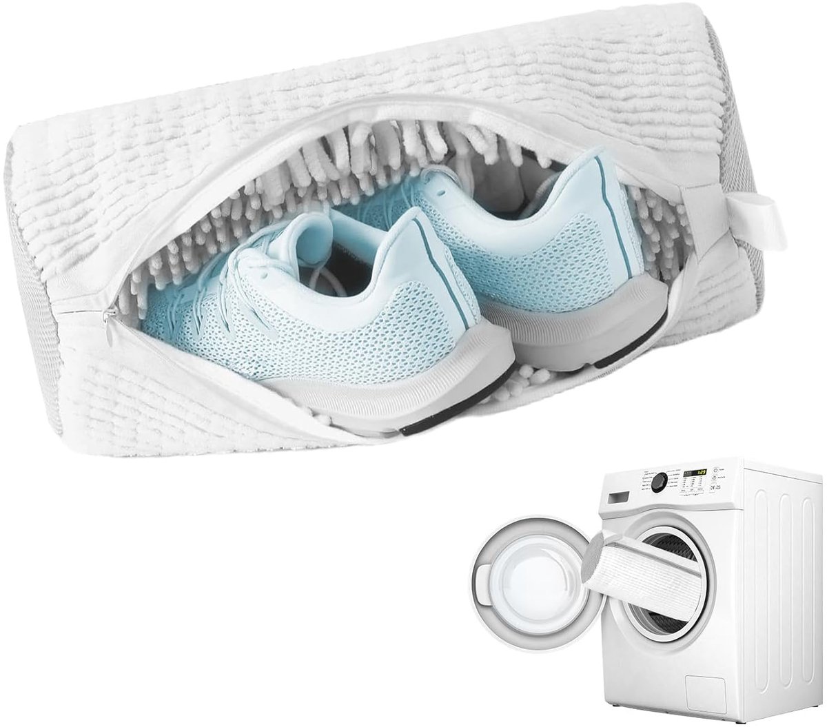 TRANKIELO® - 360 graden Schoenwaszak voor Wasmachine – Herbruikbare Waszak voor Schoenen – Beschermende Waszak met Ritssluiting