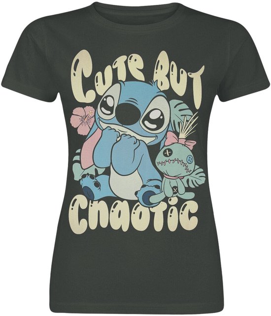 Lilo & Stitch Stitch - T-shirt femme mignon mais chaotique - anthracite - M