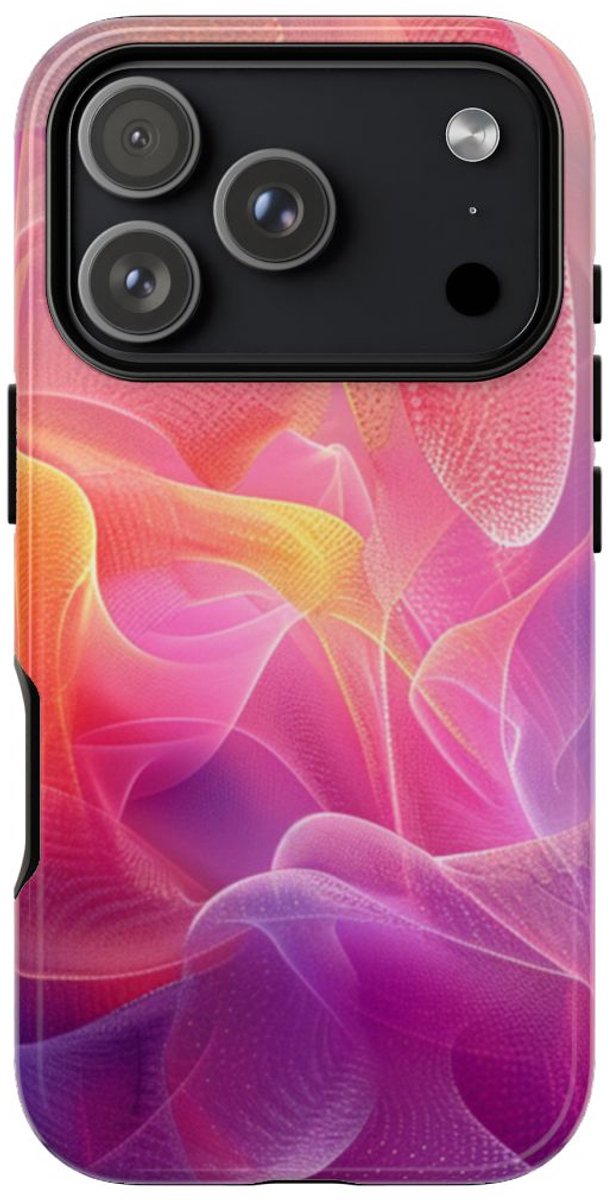 Kleurrijk Abstract Lichtfractal Design – Telefoonhoesje Geschikt voor iPhone 17 Pro