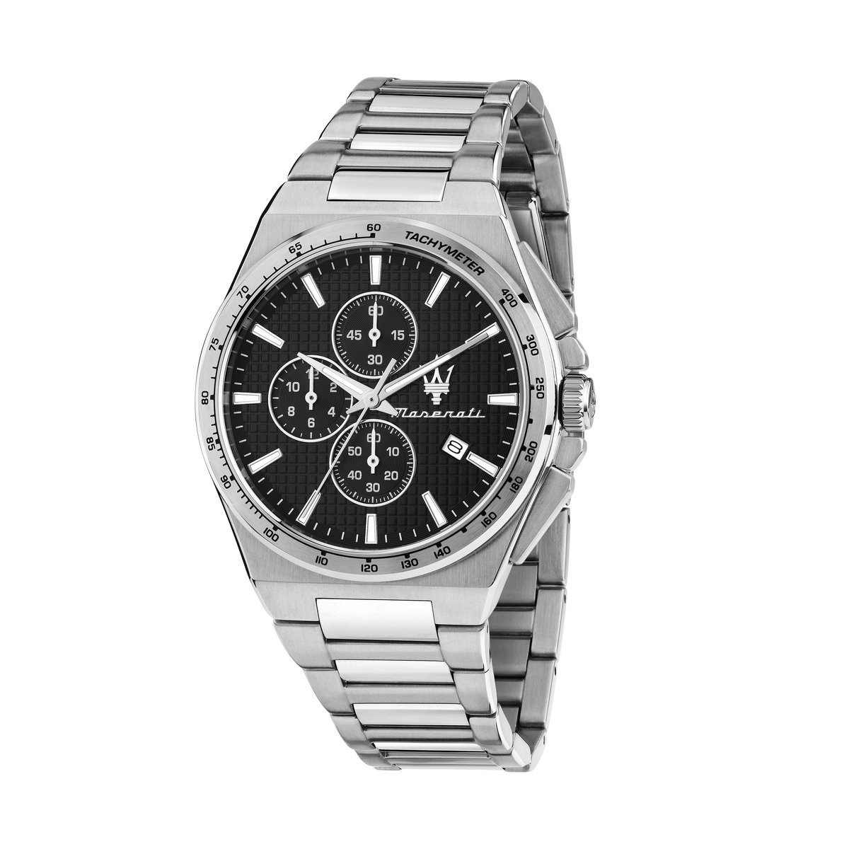 Maserati - watch - R8873653004 - Velocita - Chronograph- zilverkleurig - zwart - roestvrijstaal - 41 MM - Herenhorloge